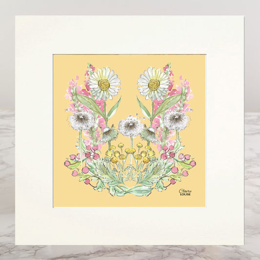 Buttercream Bloom Mounted Print