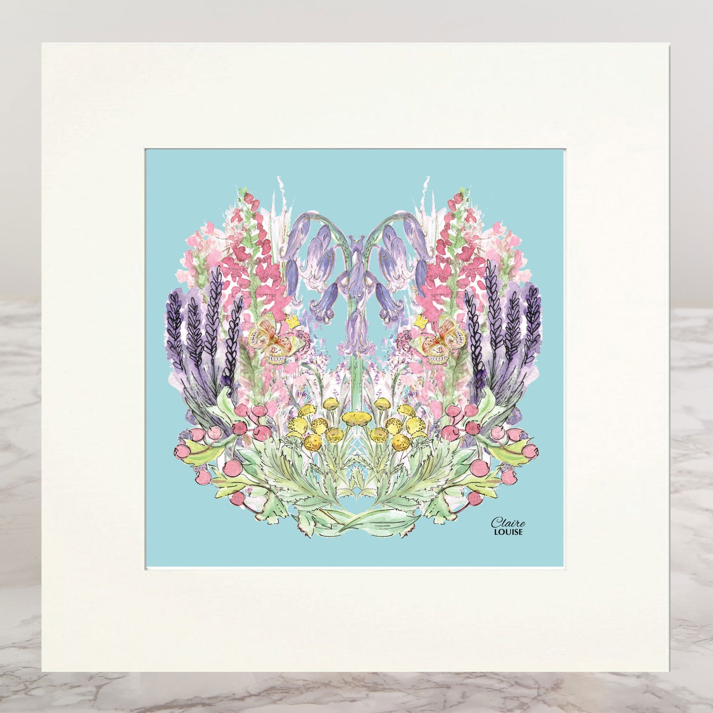 Bluebells Bloom Mounted Print