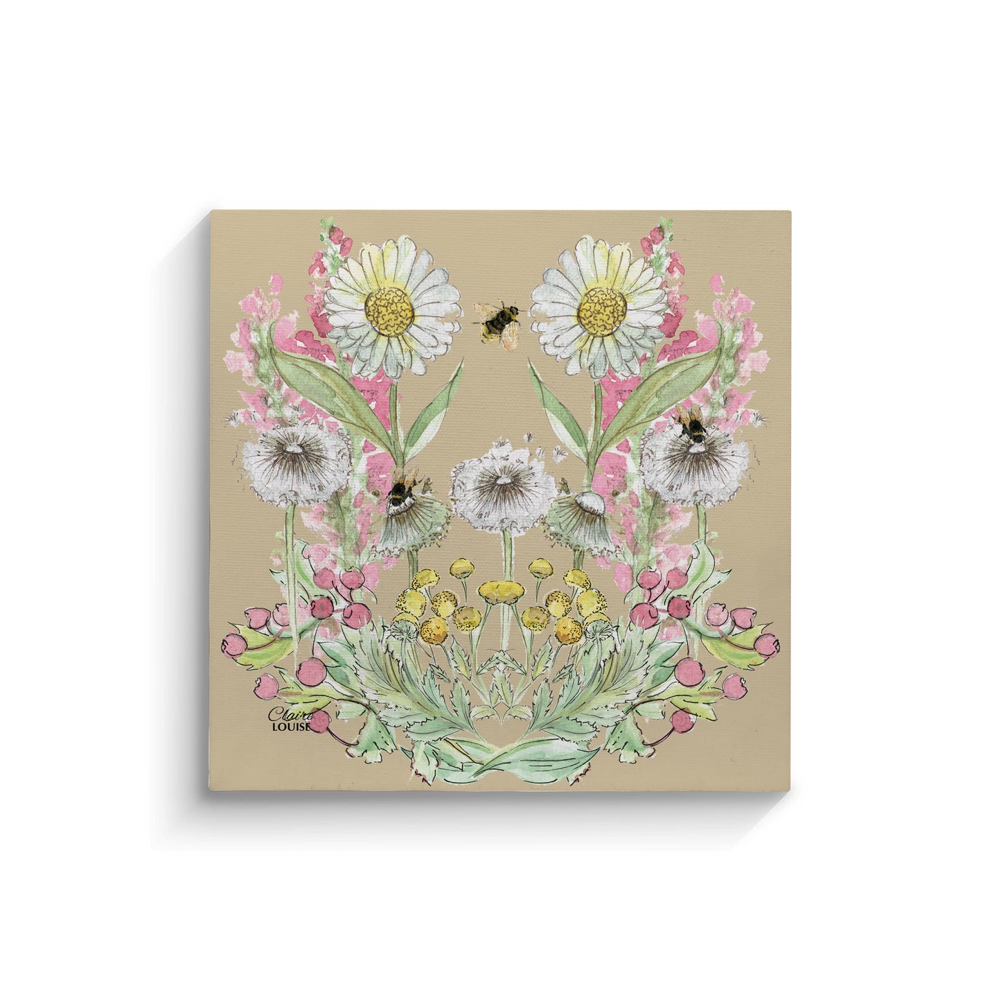 Biscuit Bee Bloom Canvas Print