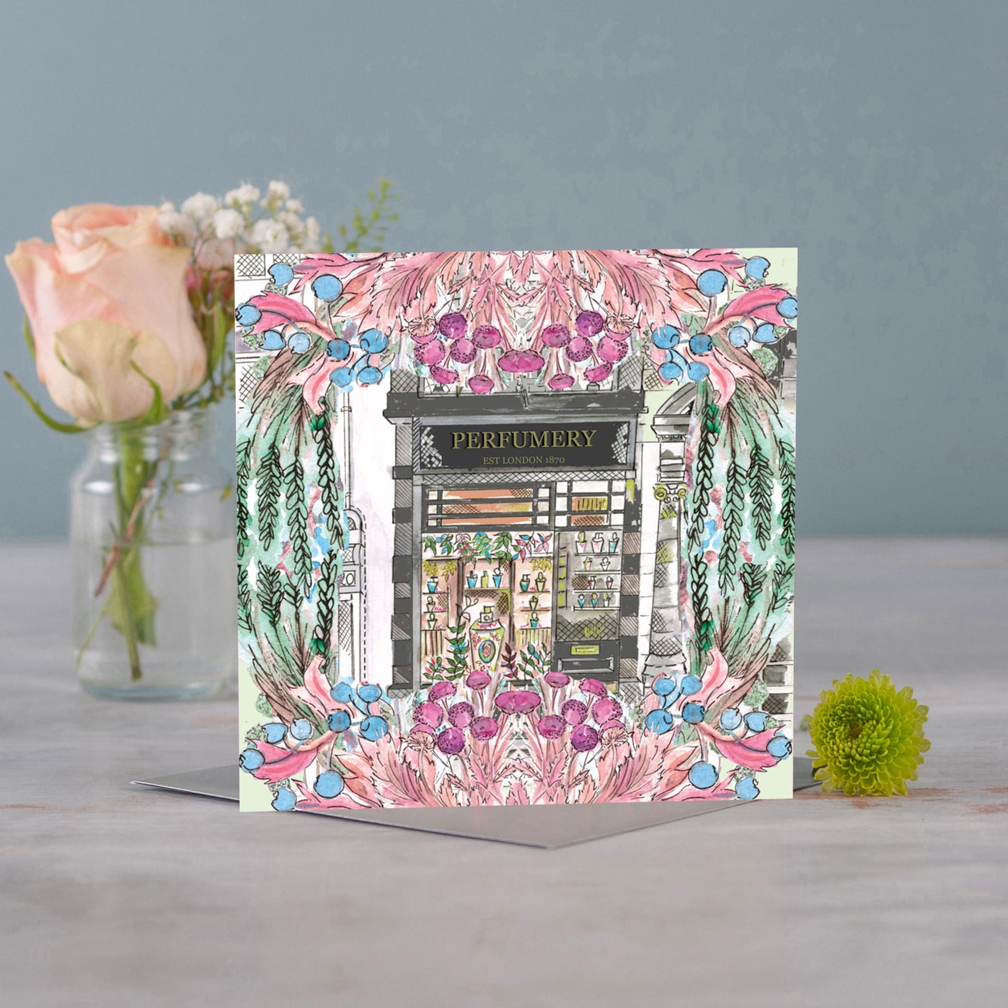 Perfumery In Full Bloom Greeting Card - Pack of 6