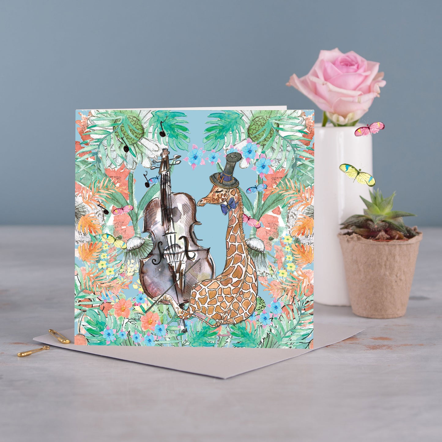 George The Giraffe Greeting Card - Pack of 6
