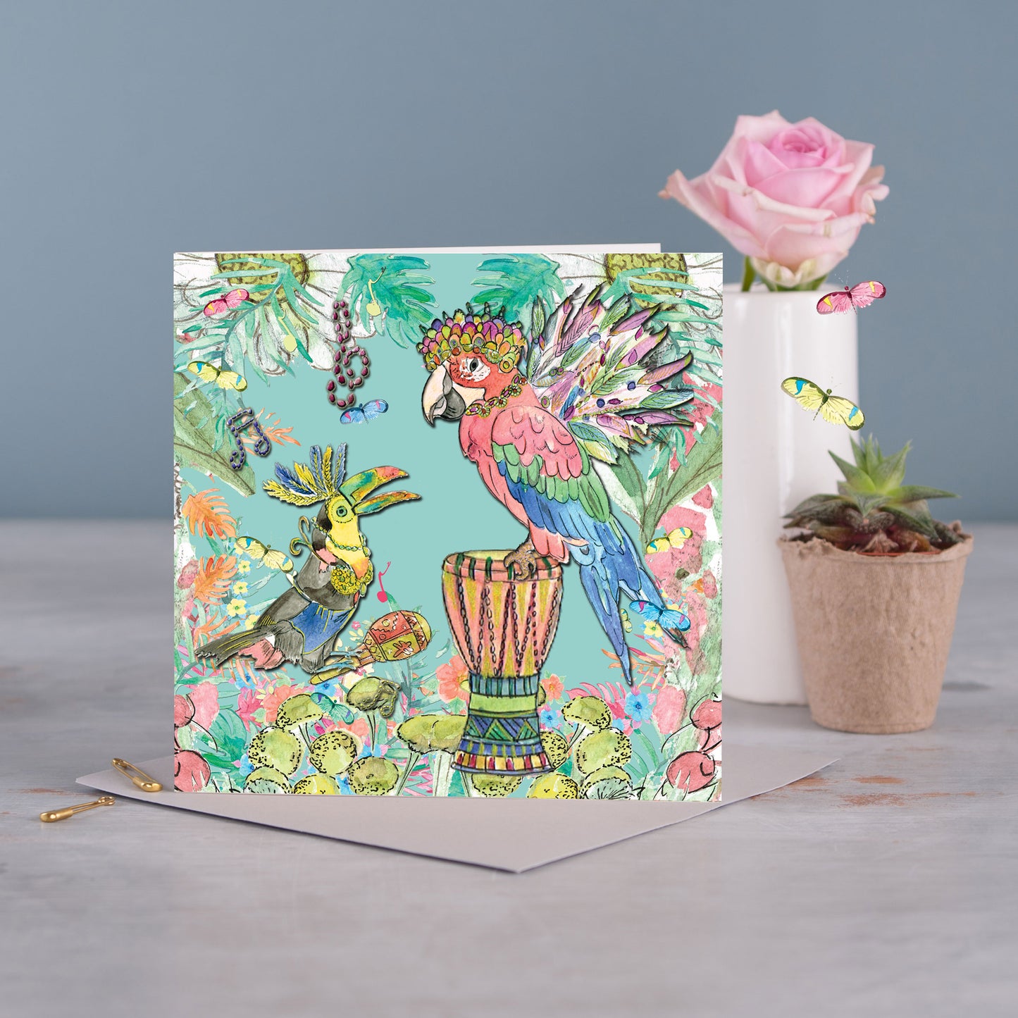 Pearl The Parrot Greeting Card - Pack of 6