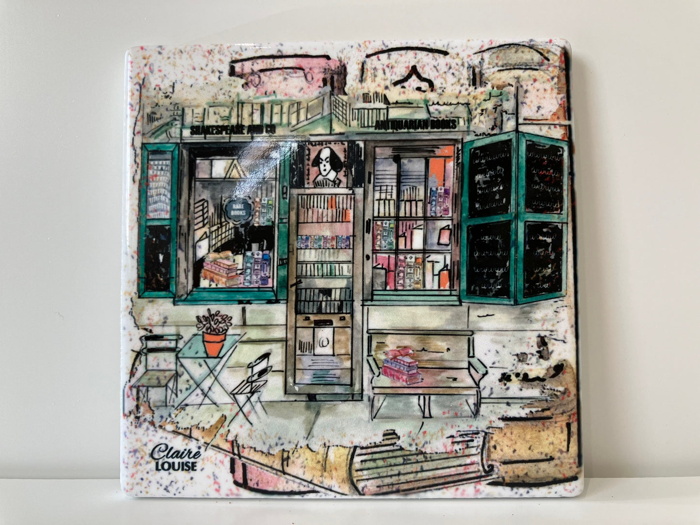 Shakespeare Bookshop Tile Coaster