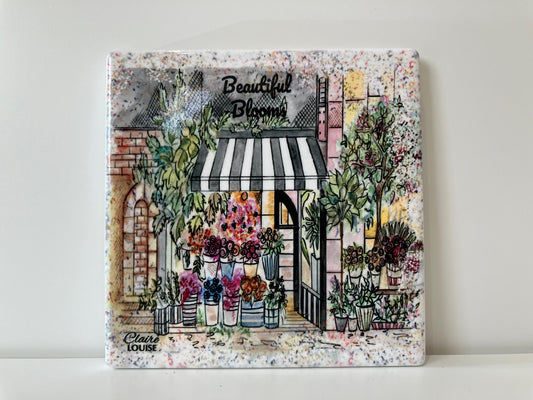 Flower Shop Tile Coaster