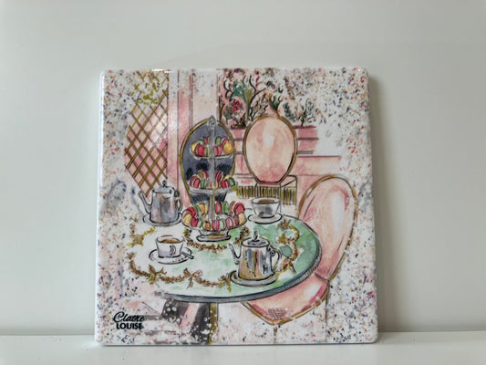 Laduree Cafe Tile Coaster