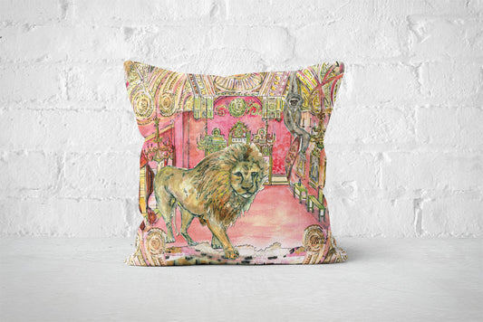 Lion In The City Cushion