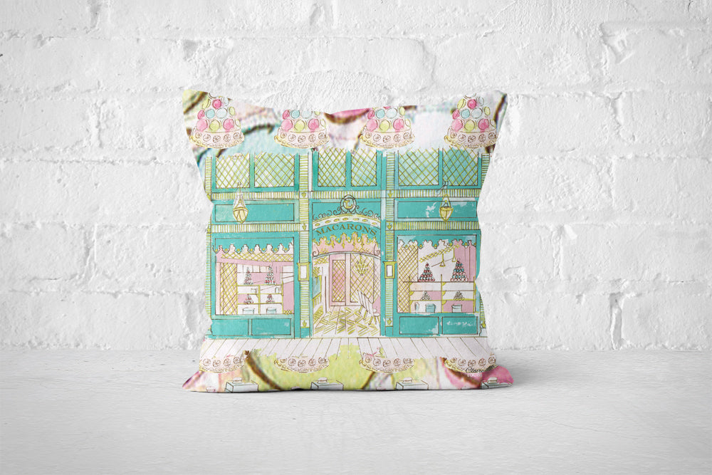 Laduree inspired shop window cushion