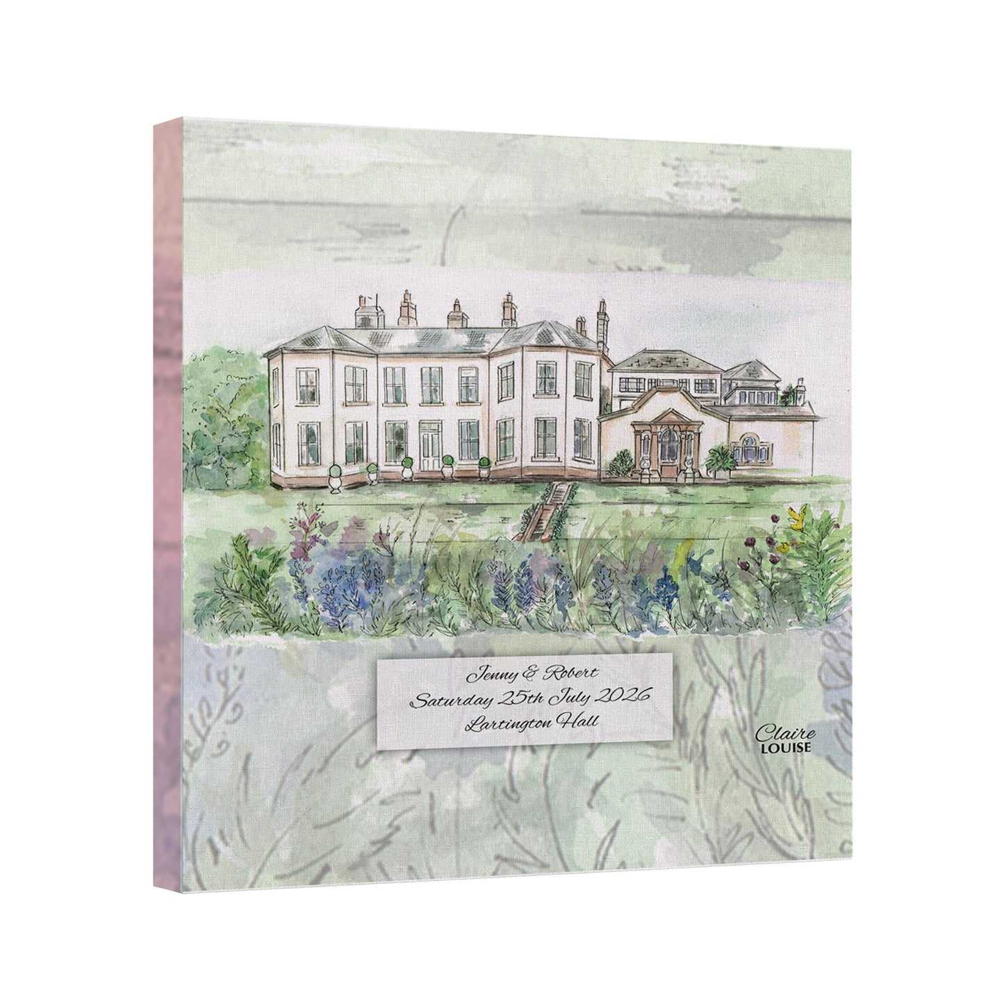Lartington Hall In Bloom Wedding Canvas Print