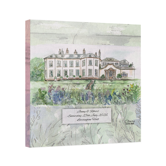 Lartington Hall In Bloom Wedding Canvas Print
