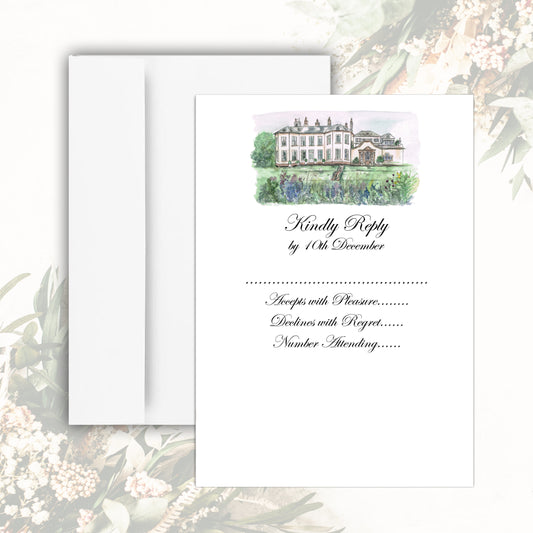 Lartington Hall RSVP Card - White