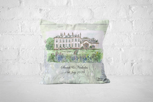 Lartington Hall in Bloom Wedding Cushion