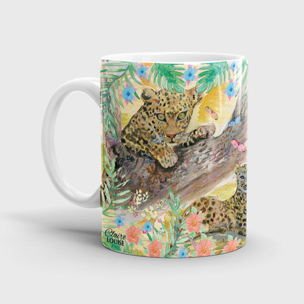 Leopards In The Jungle Ceramic Mug