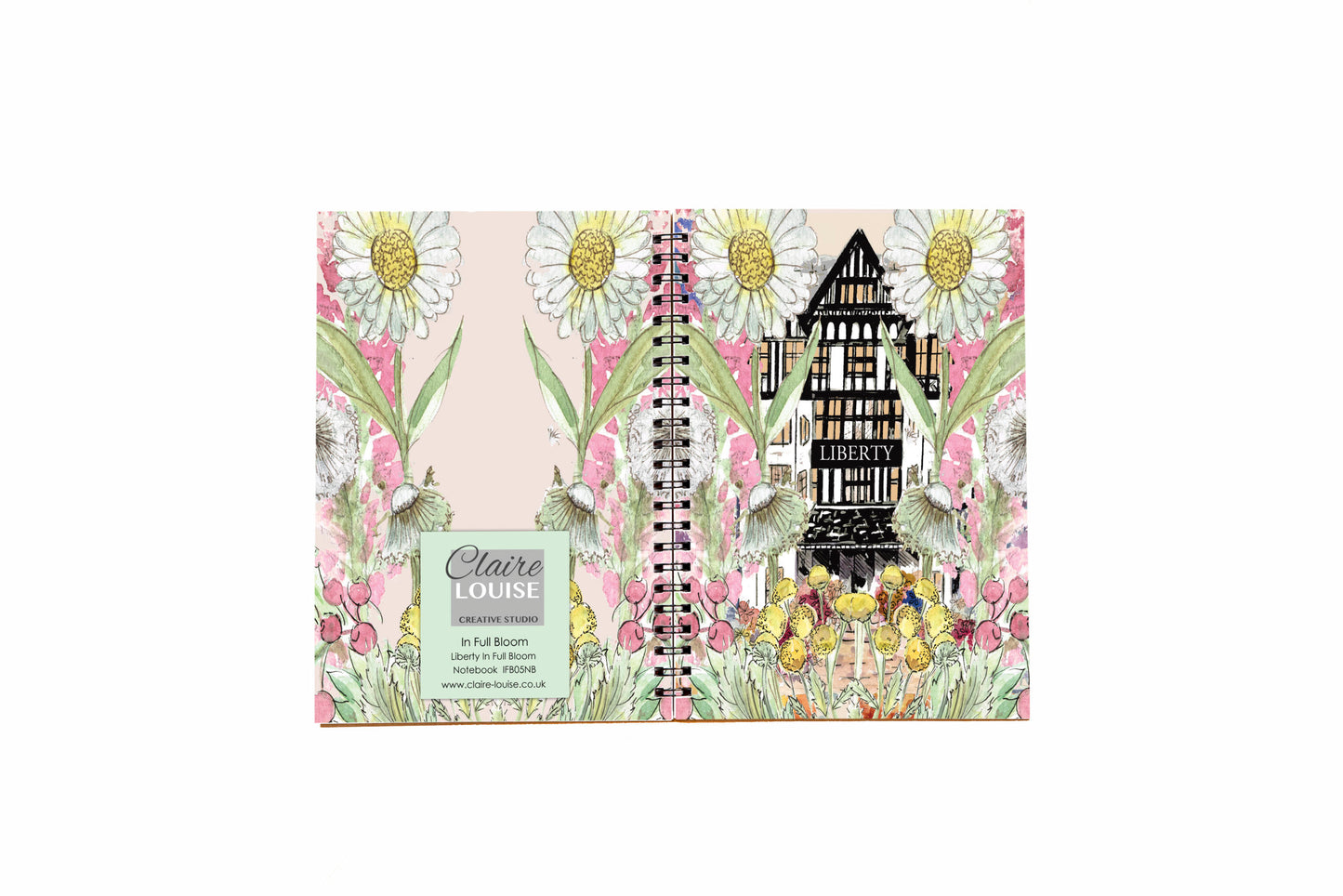 Liberty In Full Bloom A6 Spiral Bound Notebook