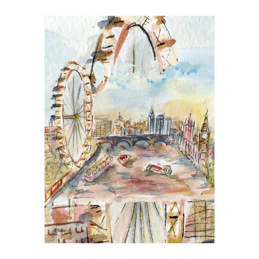 London Bridge Glass Wall Art
