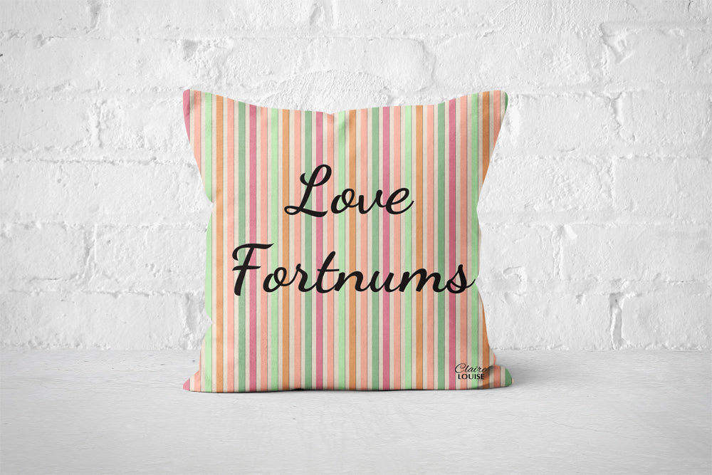 Love Fortnums Stripe Outdoor Cushion