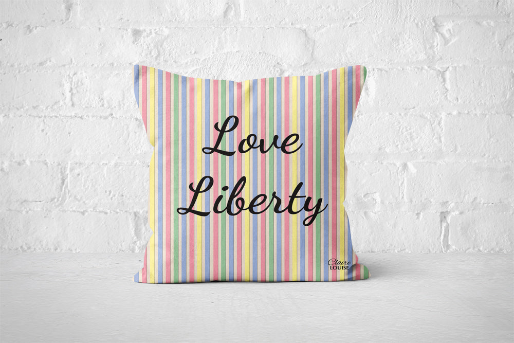 Love Liberty Stripe Outdoor Cushion