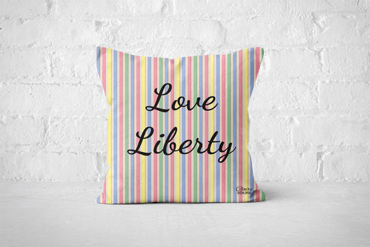 Love Liberty Stripe Outdoor Cushion