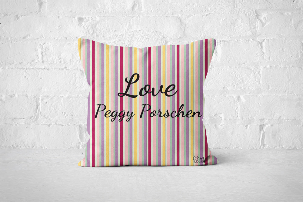 Love Peggy Porschen Stripe Outdoor Cushion