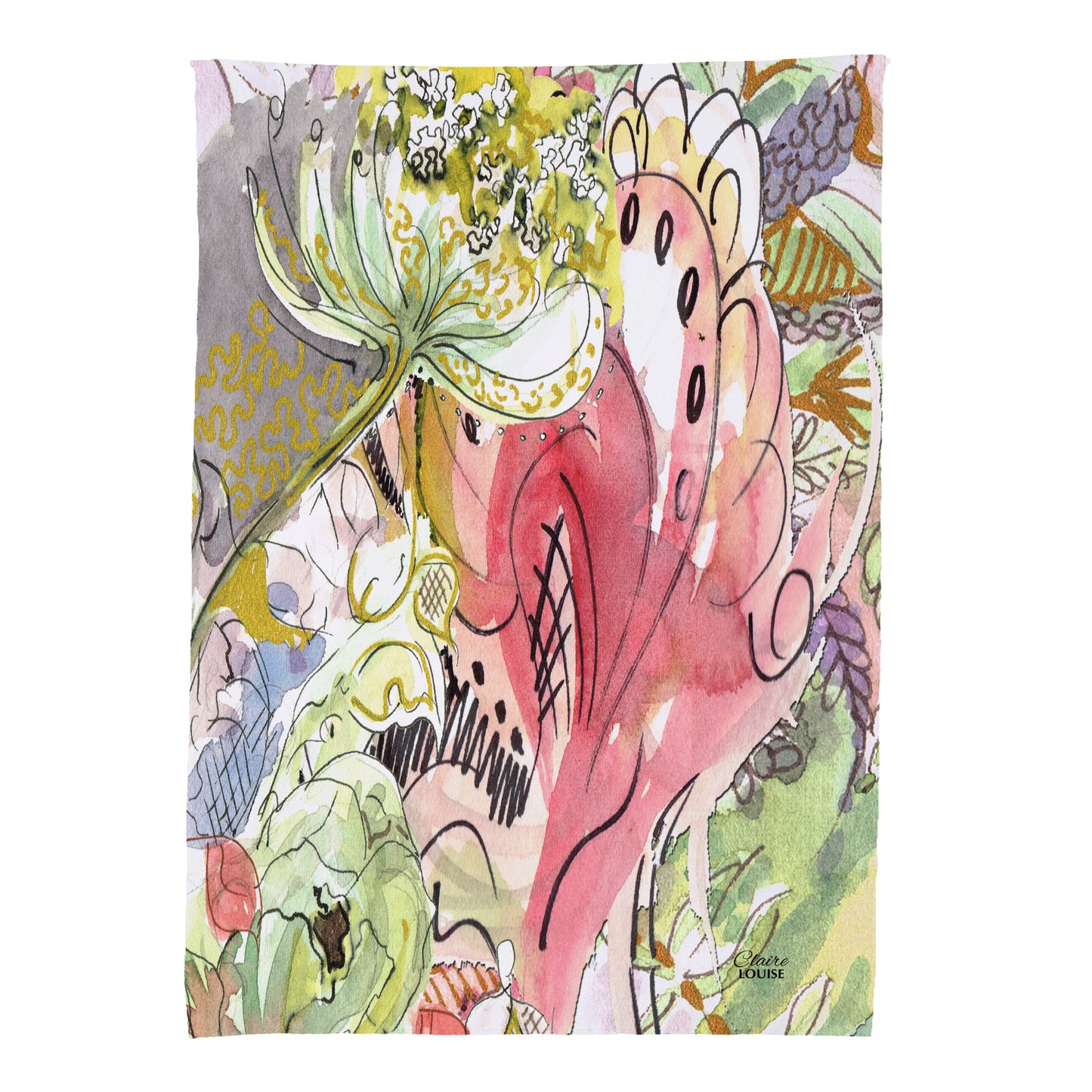 Luminous Pink Bloom Blanket