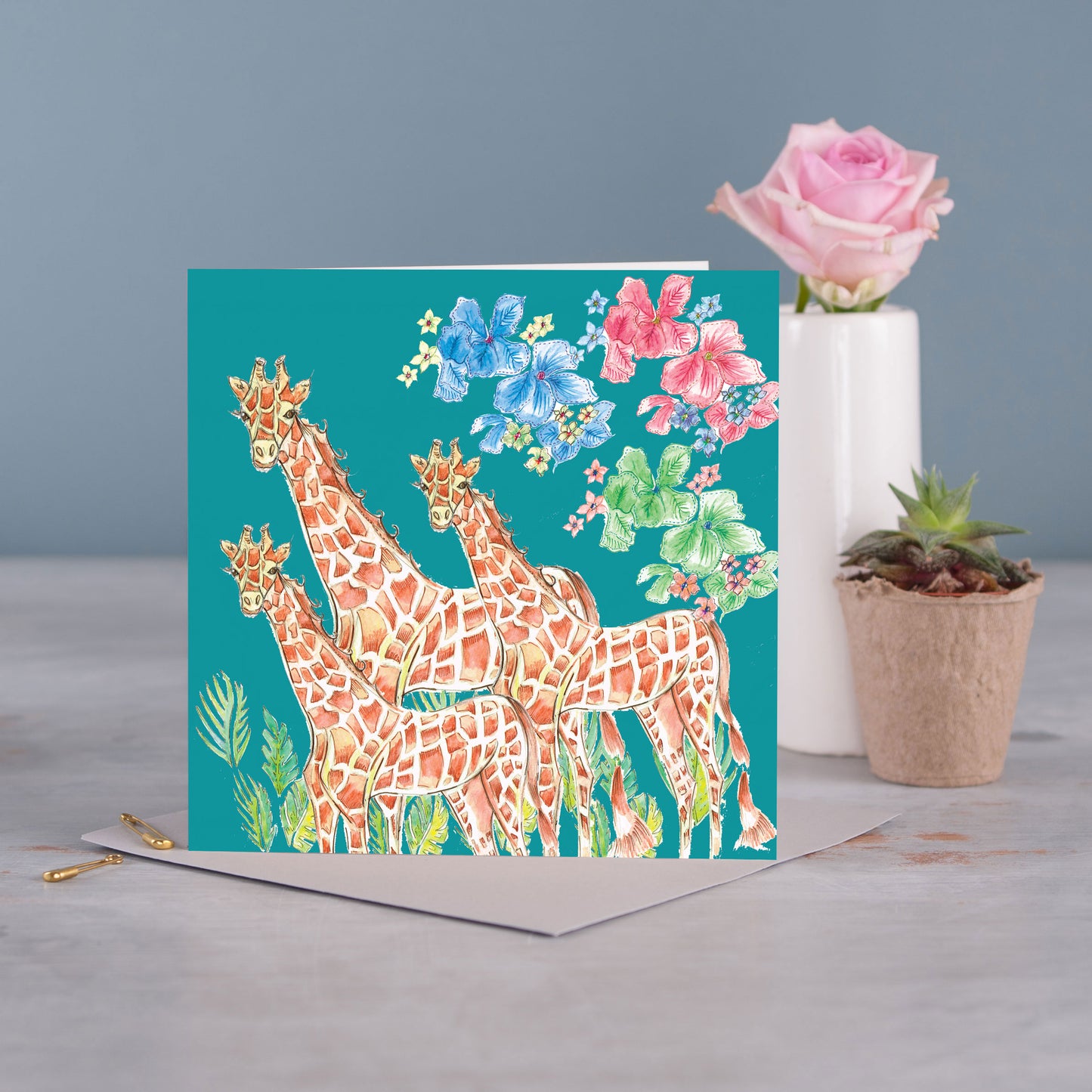 Giraffes Greetings Card - Pack of 6