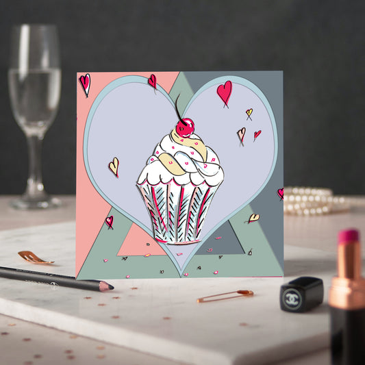 Pastel Cupcakes Greeting Card - Pack of 6