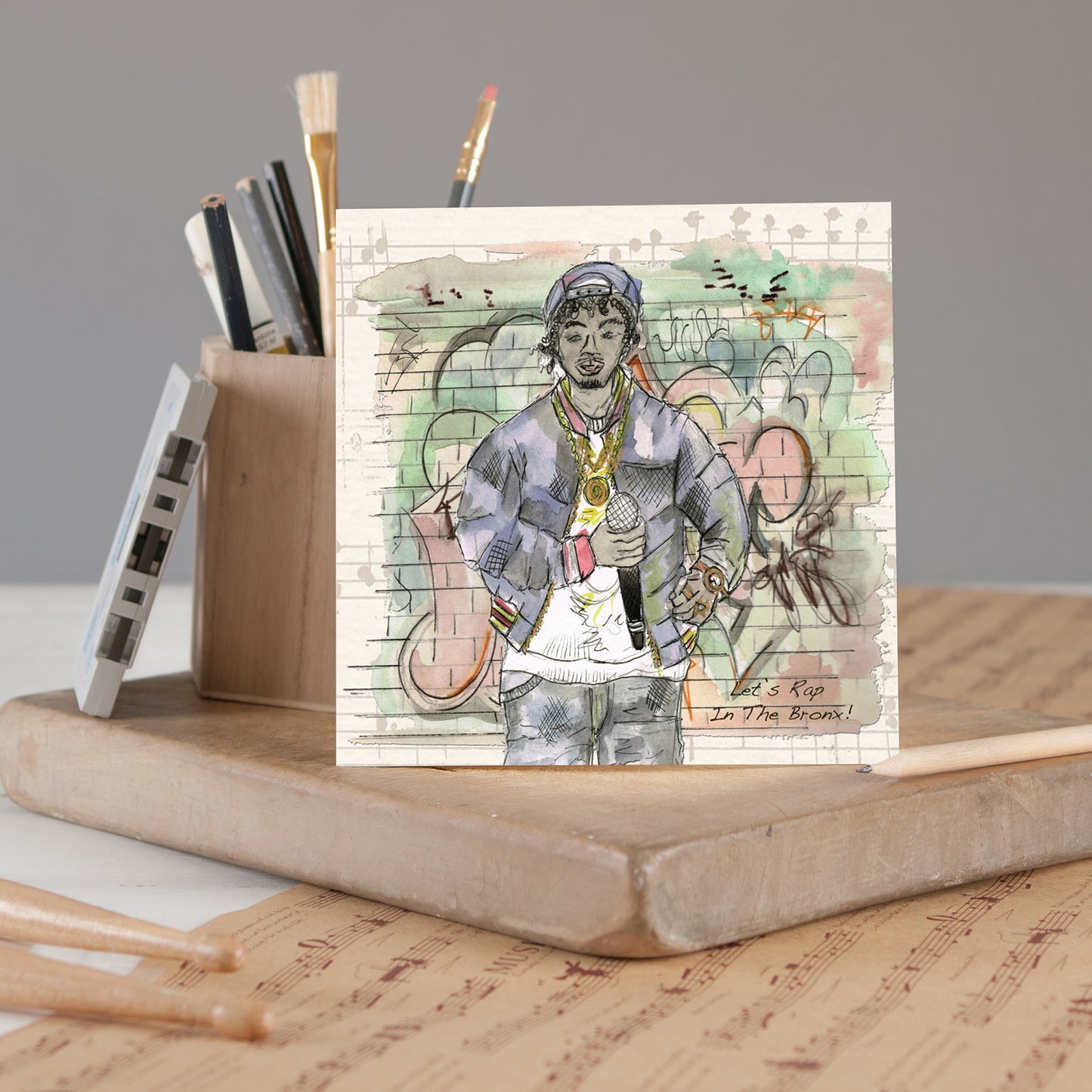 Let's Rap In The Bronx Greetings Card - Pack of 6