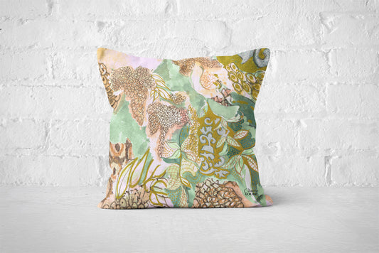 Malachite Clay Bloom Outdoor Cushion