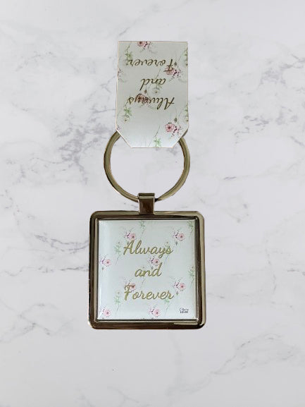 Bridal Metal Keyring - Always And Forever
