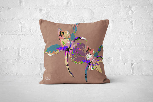 Mocha Mousse Iris Cushion