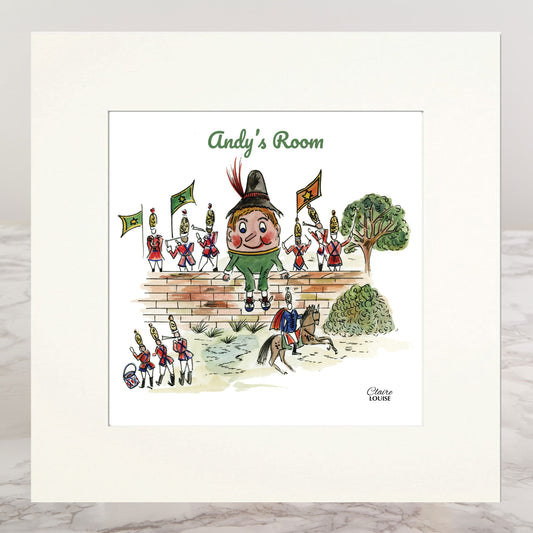 Mr Humpty Personalised Mounted Print