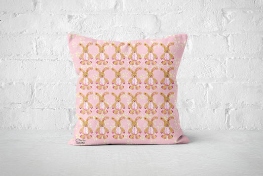 Pink Rabbits Cushion