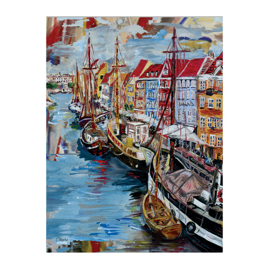 Nyhavn Quay Glass Wall Art