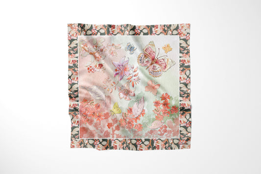 Orange Butterfly Scarf