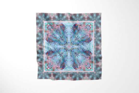 Ornamental Peacock Salvia Blue Scarf