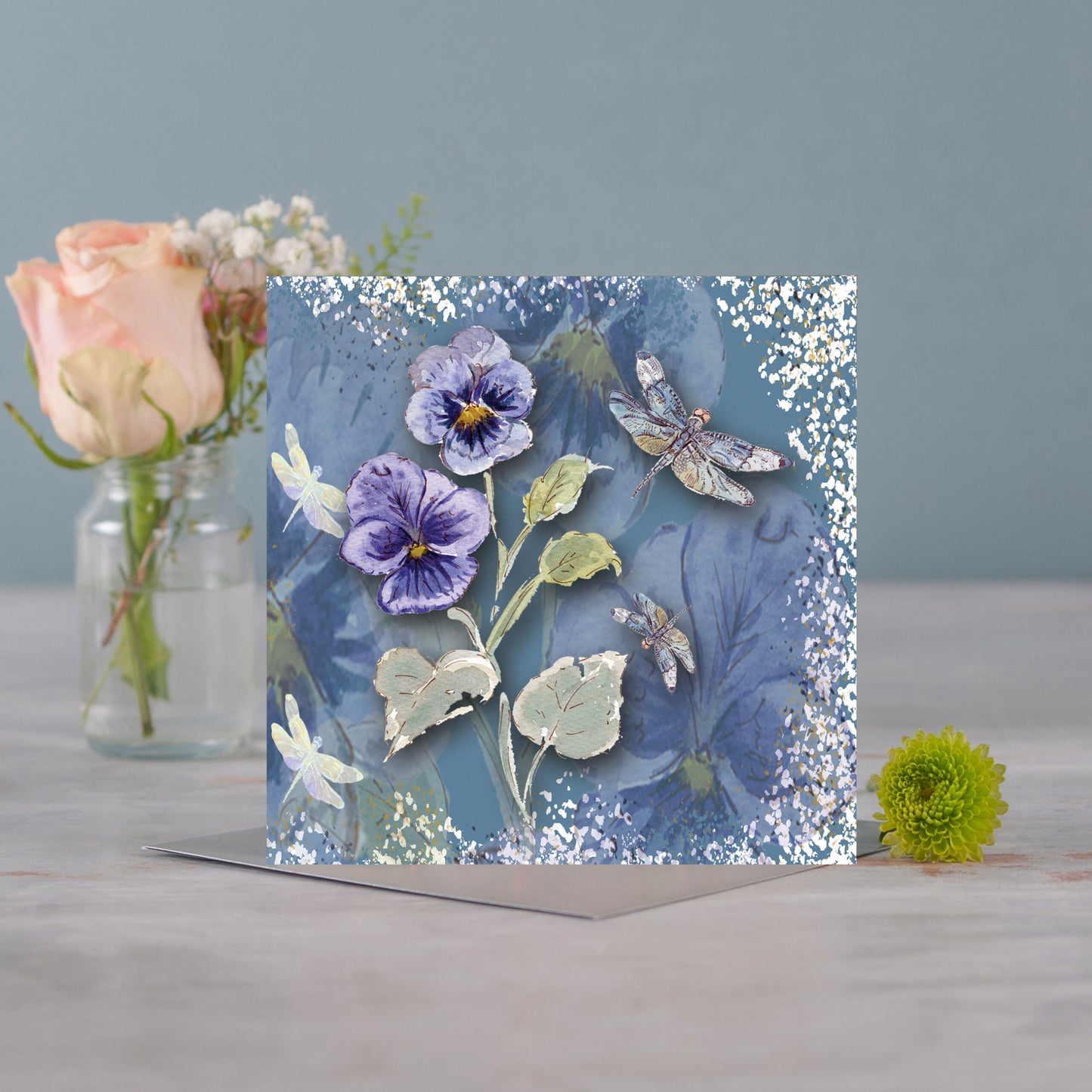 Pansies Greeting Card - Pack of 6
