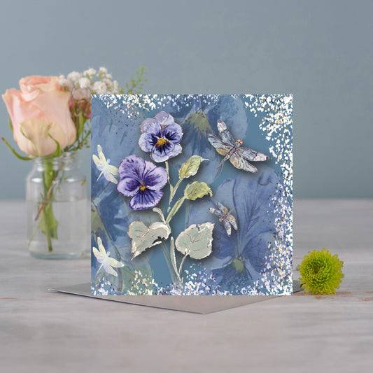 Pansies Greeting Card - Pack of 6