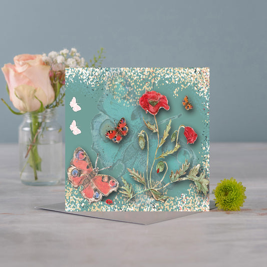 Poppies Greeting Card - Pack of 6