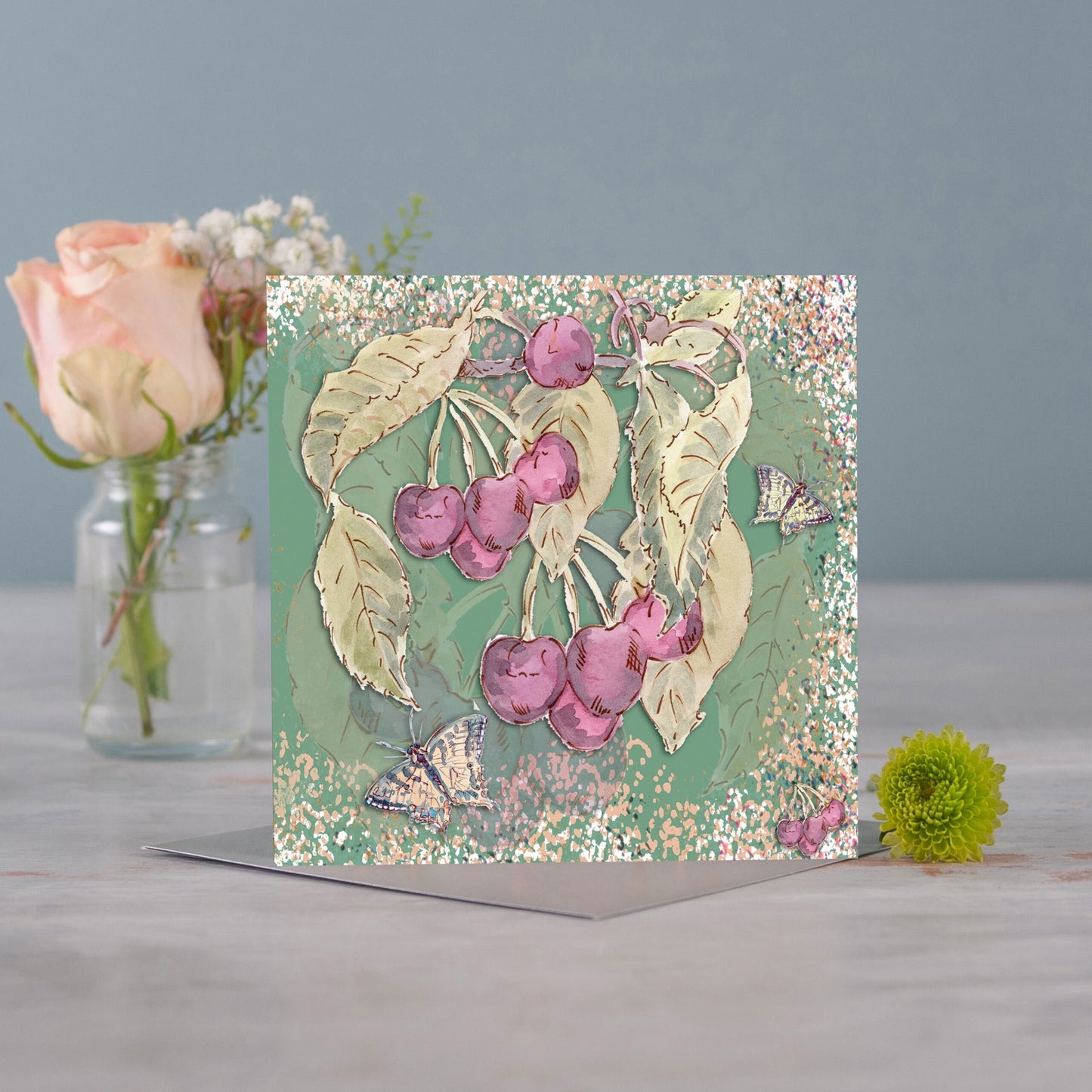 Cherries Greeting Card - Pack of 6