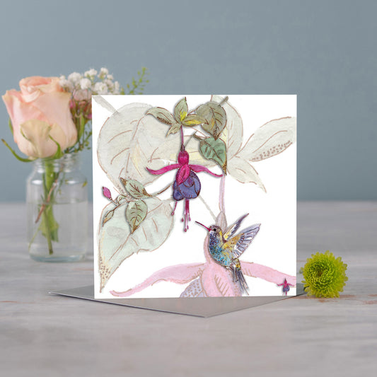 Fuschia Greeting Card (White) - Pack of 6