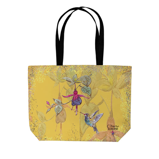 Powder Bloom Fuchsia double sided print shopper