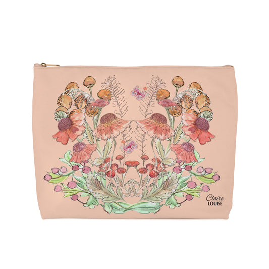 Peach Bloom Cosmetic Bag