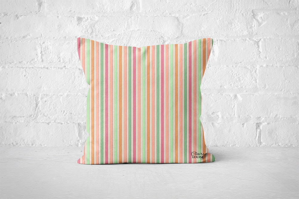 Peach Stripe Cushion