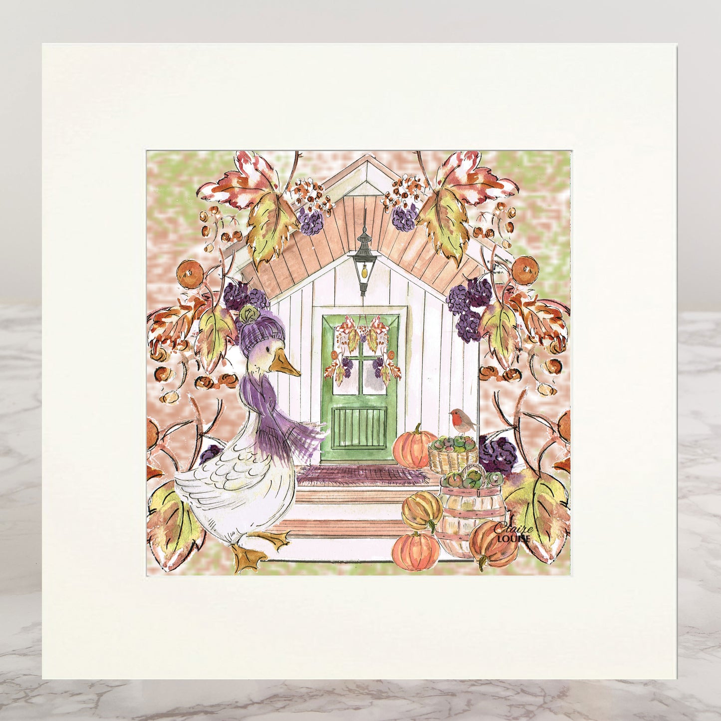 Autumn Welcome Mounted Print