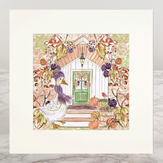 Autumn Welcome Mounted Print