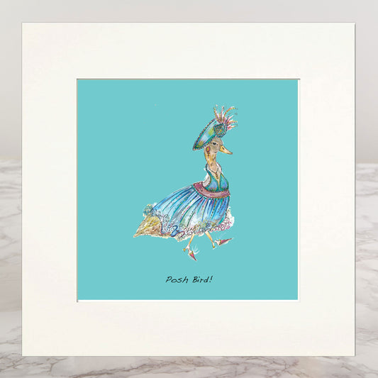 Posh Bird Mounted Print