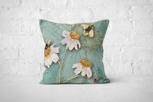 Powder Bloom Daisies Cushion