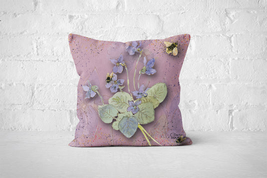 Powder Bloom Morning Glories Cushion