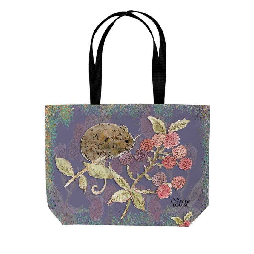 Powder Bloom Raspberries double sided print shopper