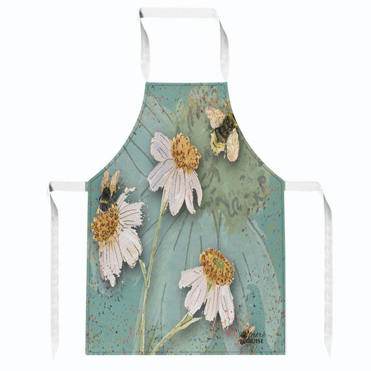 Powder Bloom Daisies Kitchen Apron