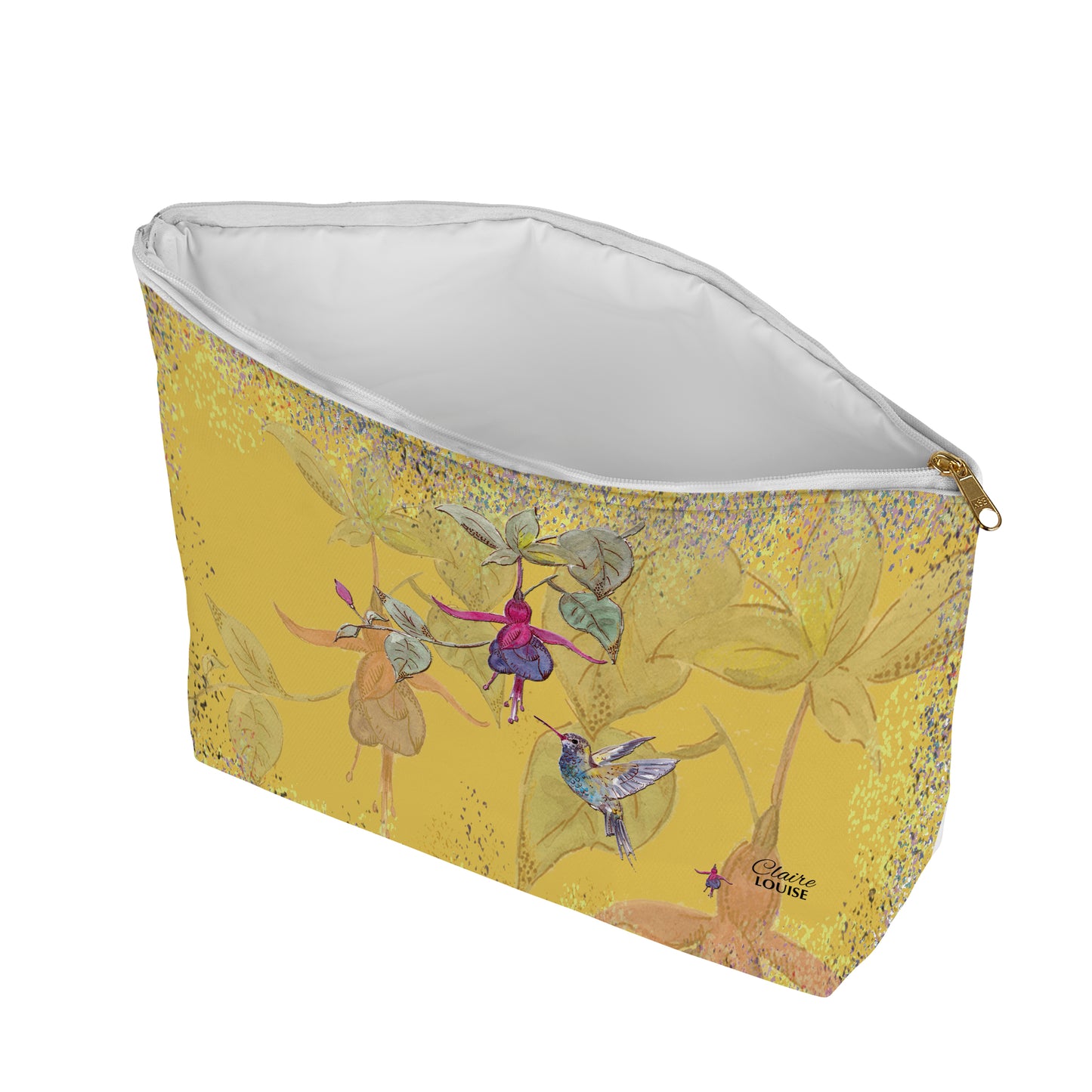 Powder Blooms Fuchsia Cosmetic Bag